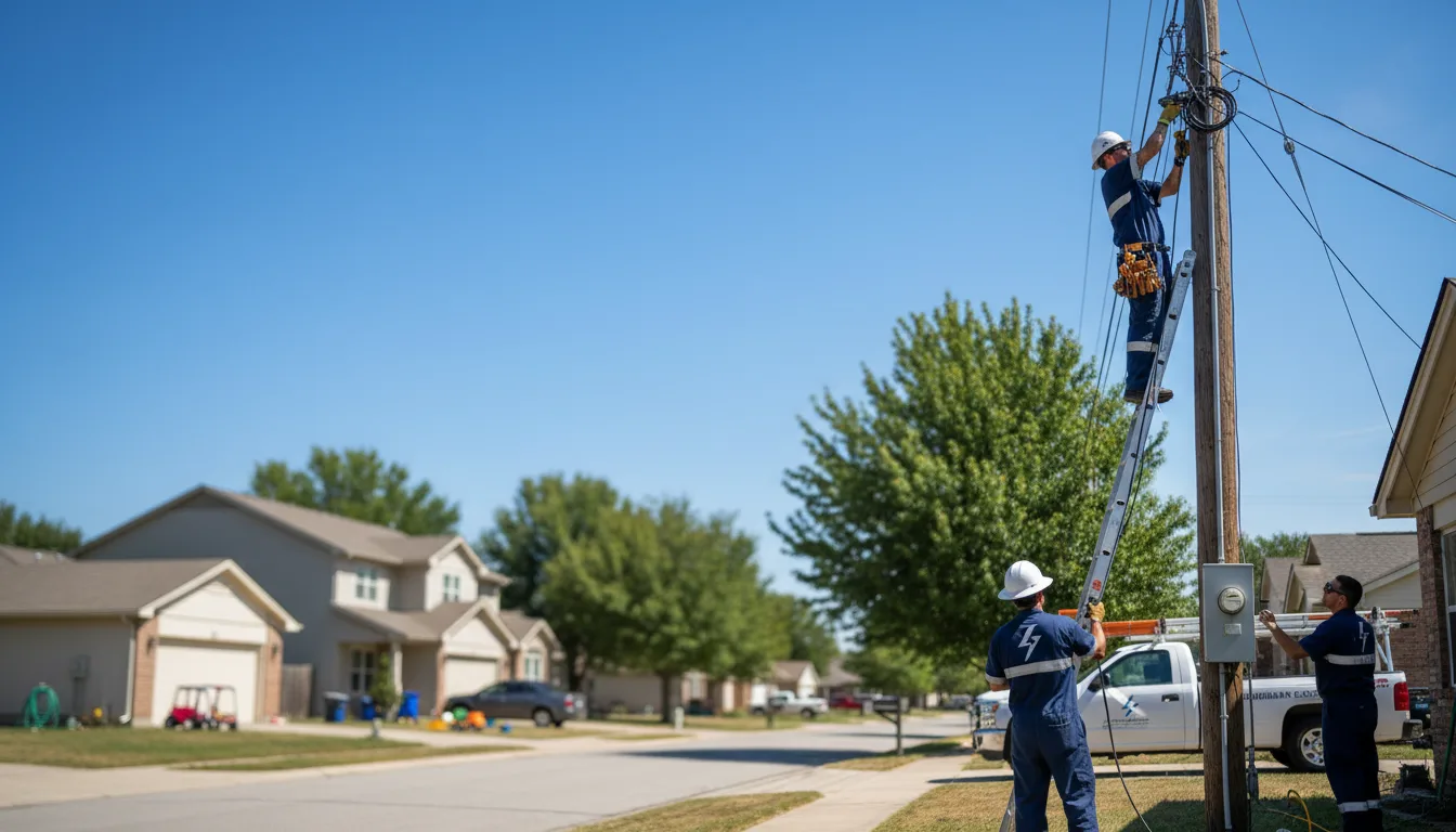 Residential electrician providing installation services in Justiceburg, TX